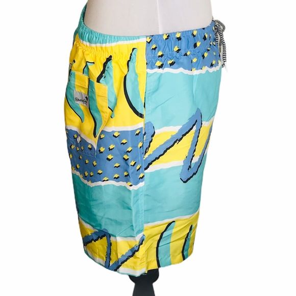 Boardies Retro Swim Trunks Blue Green Size Large - Picture 4 of 7